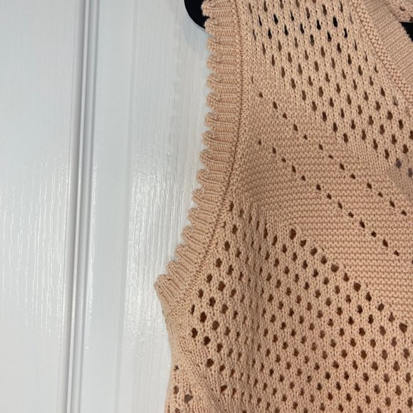 City Chic Weave Spirit Starling Reine V-Neck Vest Peachy Top - 14W - NEW - Picture 10 of 15